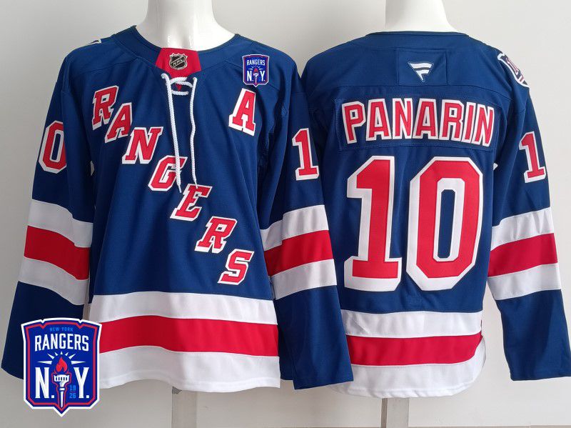 Men New York Rangers #10 Panarin Blue 2025 Fanatics Home Premium NHL Jersey style 5